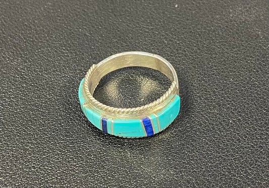 Lapis and Turquoise Inlay Ring
