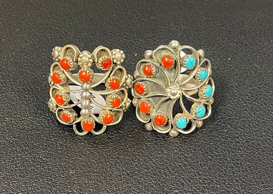 Large Red Coral Butterfly Ring