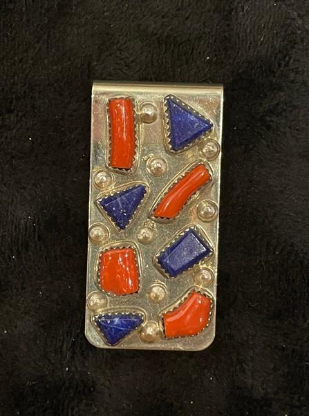 Money Clip with Semi-Precious Stones