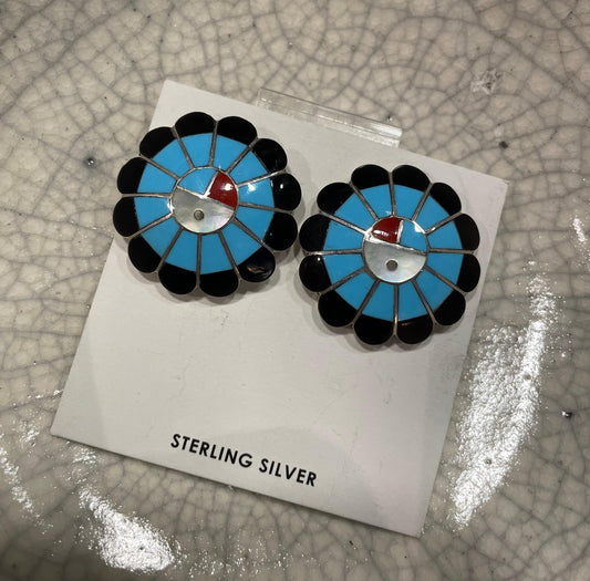 Sunface 1.25" Post Earrings