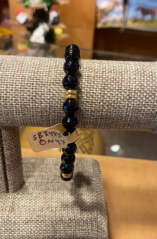 Onyx Bead Bracelet
