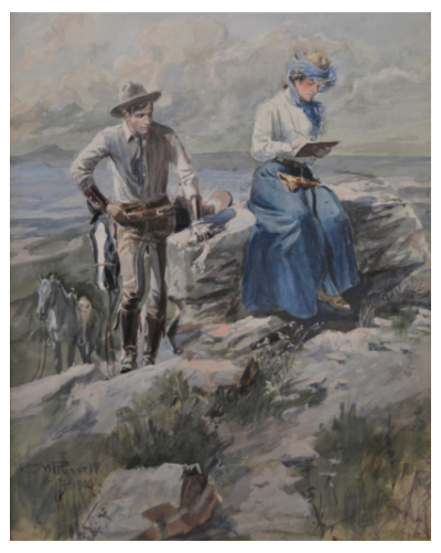 Cowboy and the Lady Artist by Charles M. Russell