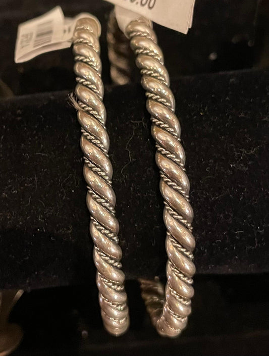 Navajo Silver Rope Cuff Bracelet