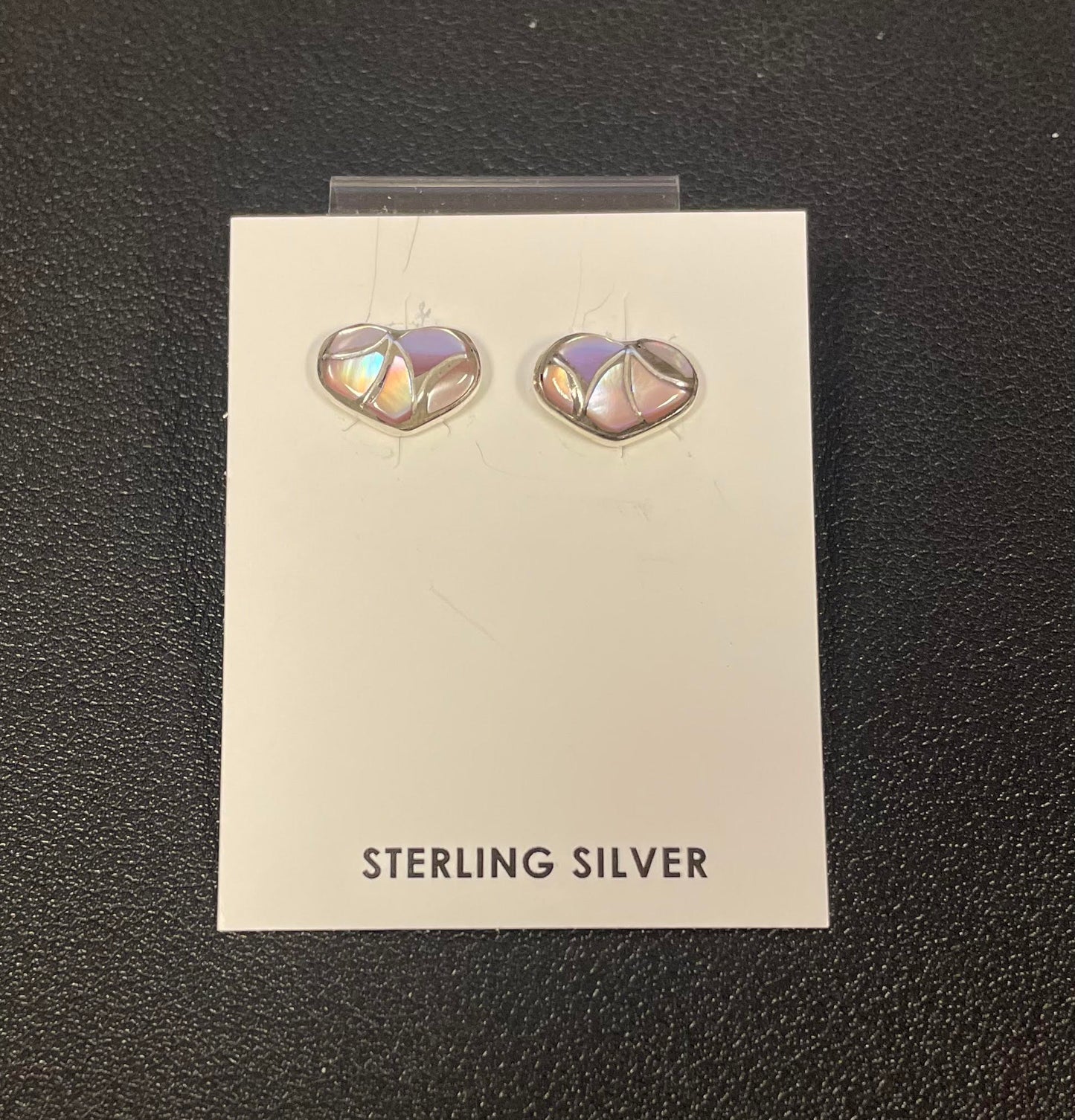 Shell Heart Inlay Earrings