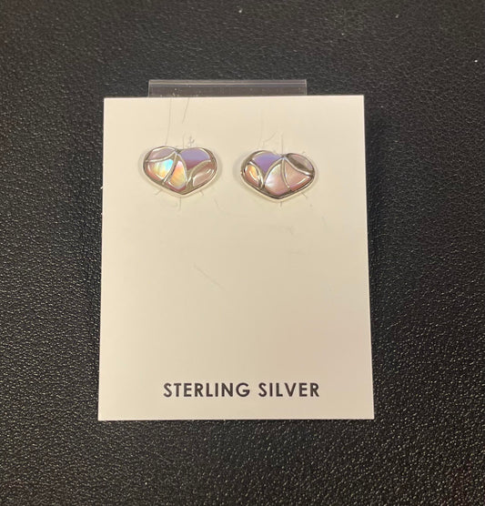 Shell Heart Inlay Earrings