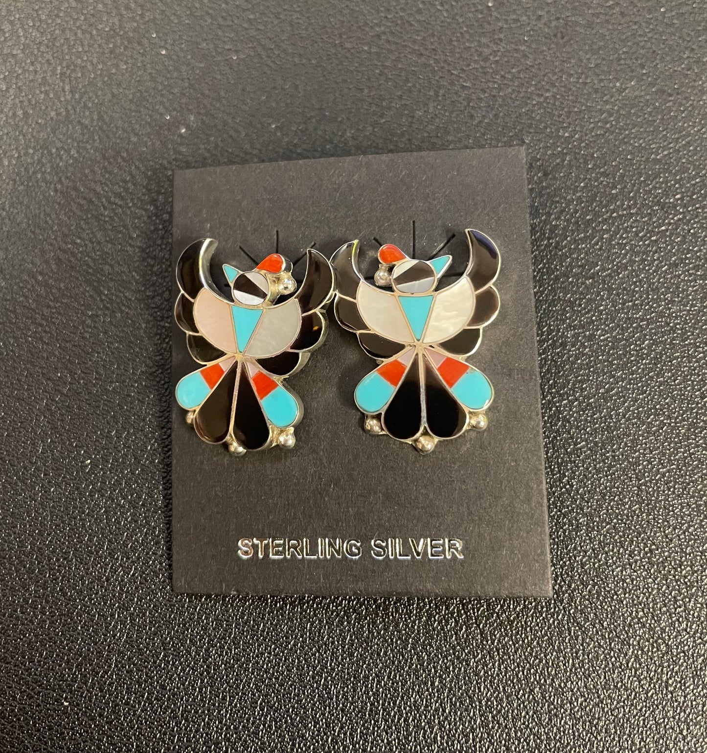 Bran Wallace Multi-Stone Small Bird Post Earrings
