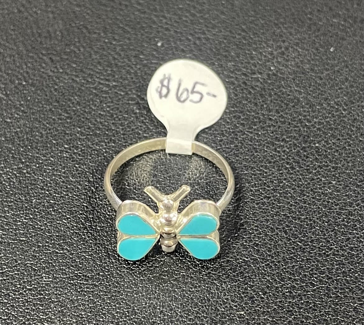 Turquoise Butterfly Ring
