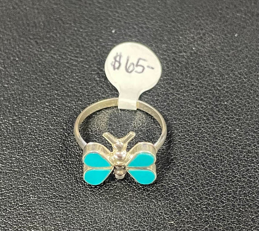 Turquoise Butterfly Ring