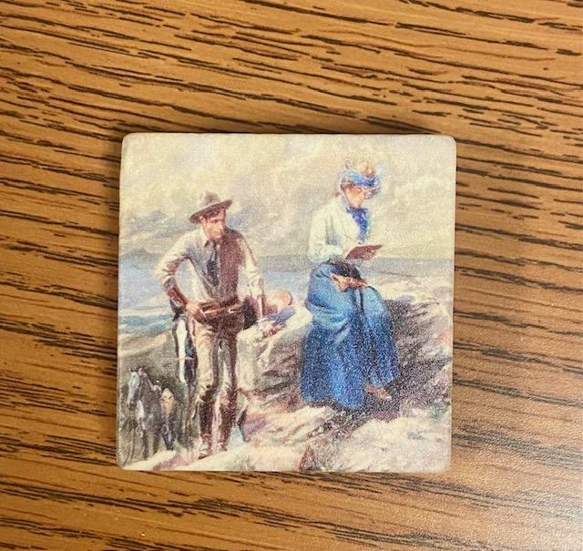 Cowboy and Lady Artist Magnet