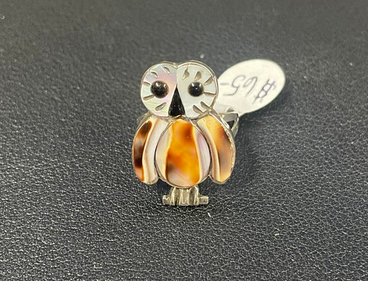 Multi-Stone Owl Ring