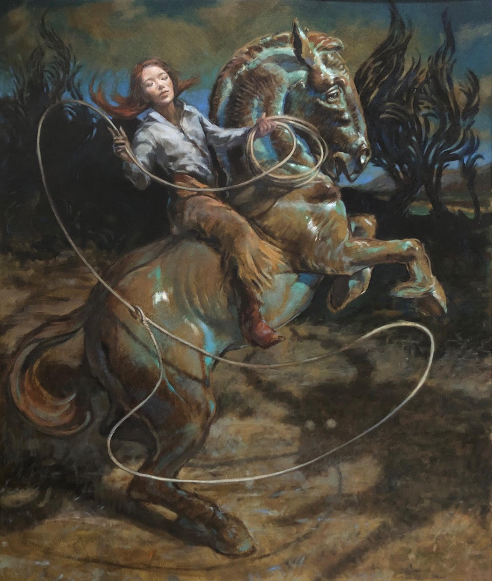 "Roping Shadows by Moonlight" by James F. Jackson