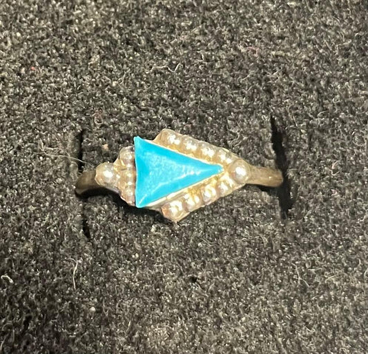 Turquoise Small Triangle Ring