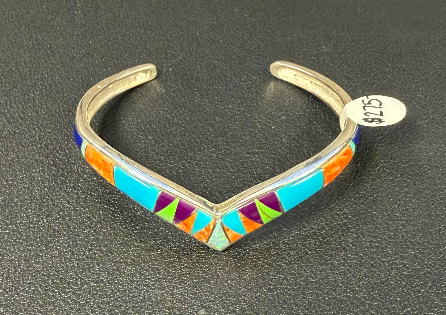 Multi Stone Geometric Pointed Cuff Bracelet