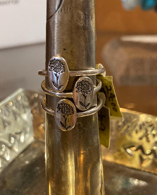 Rocky Mountain Jewelry Flower Engraving Ring