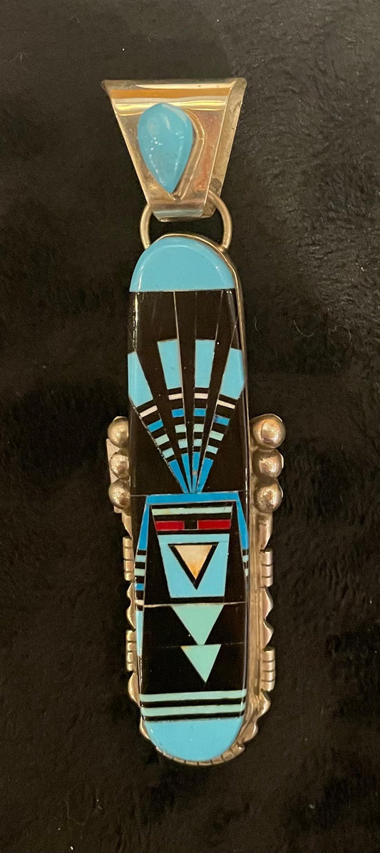 Turquoise Ray Jack Sleeping Pendant