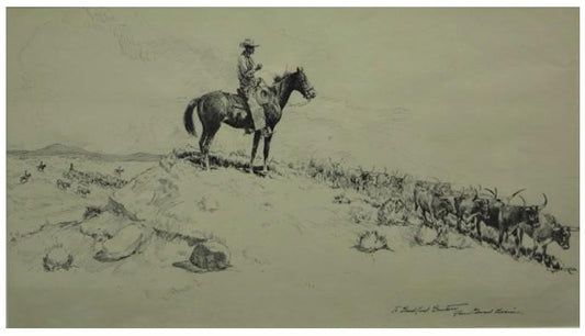 Trail Drive Print by Edward Borein