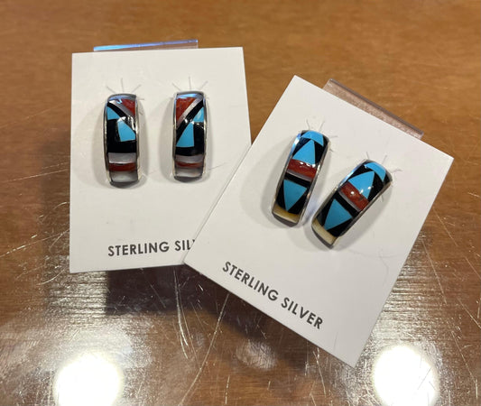 Dangle Loop Inlay Earrings