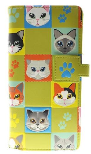 Shag Wear Cat Checkers Wallet Large