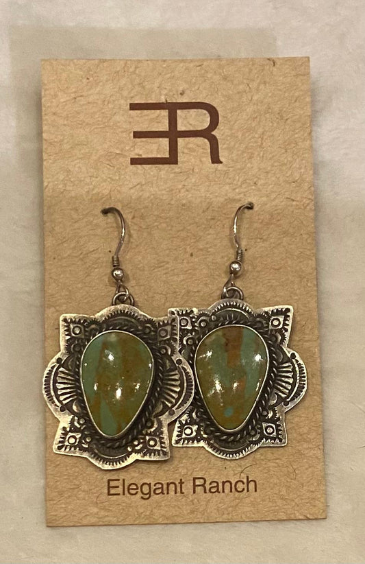 Earrings ER Turquoise Mtn Squa