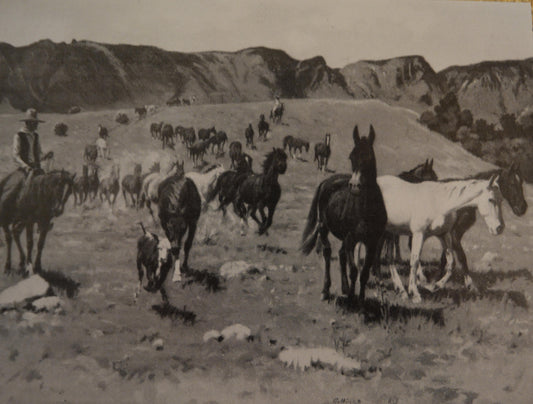Wrangling Horses Notecard