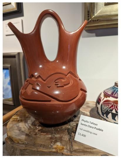 Red Wedding Vase by Phyliss Tafoya