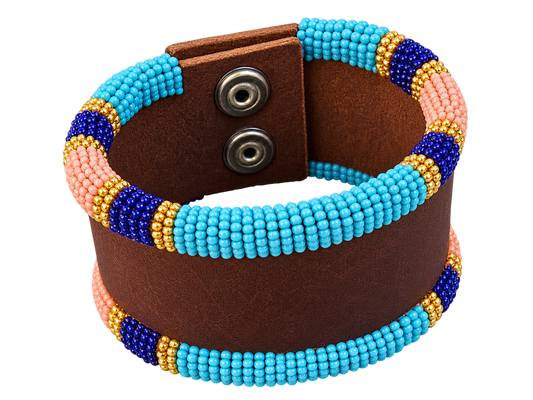 Neta Old Elk "The Prairie Sky Blossom Cuff"