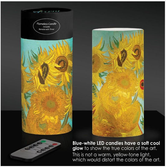 Van Gogh Sunflowers Flameless Candle