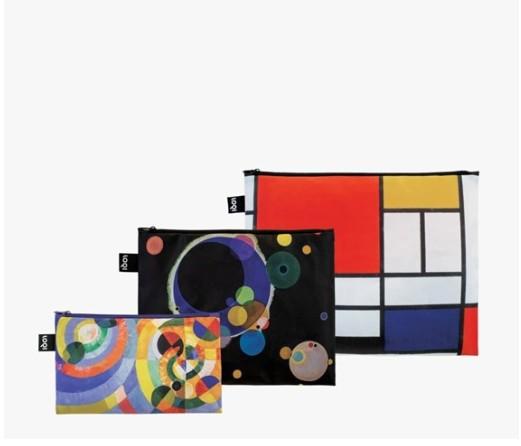 Mondrian, Kandinsky and Delaunay Zip Pockets Set