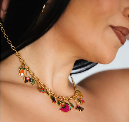 Floral Bloom Charm Necklace