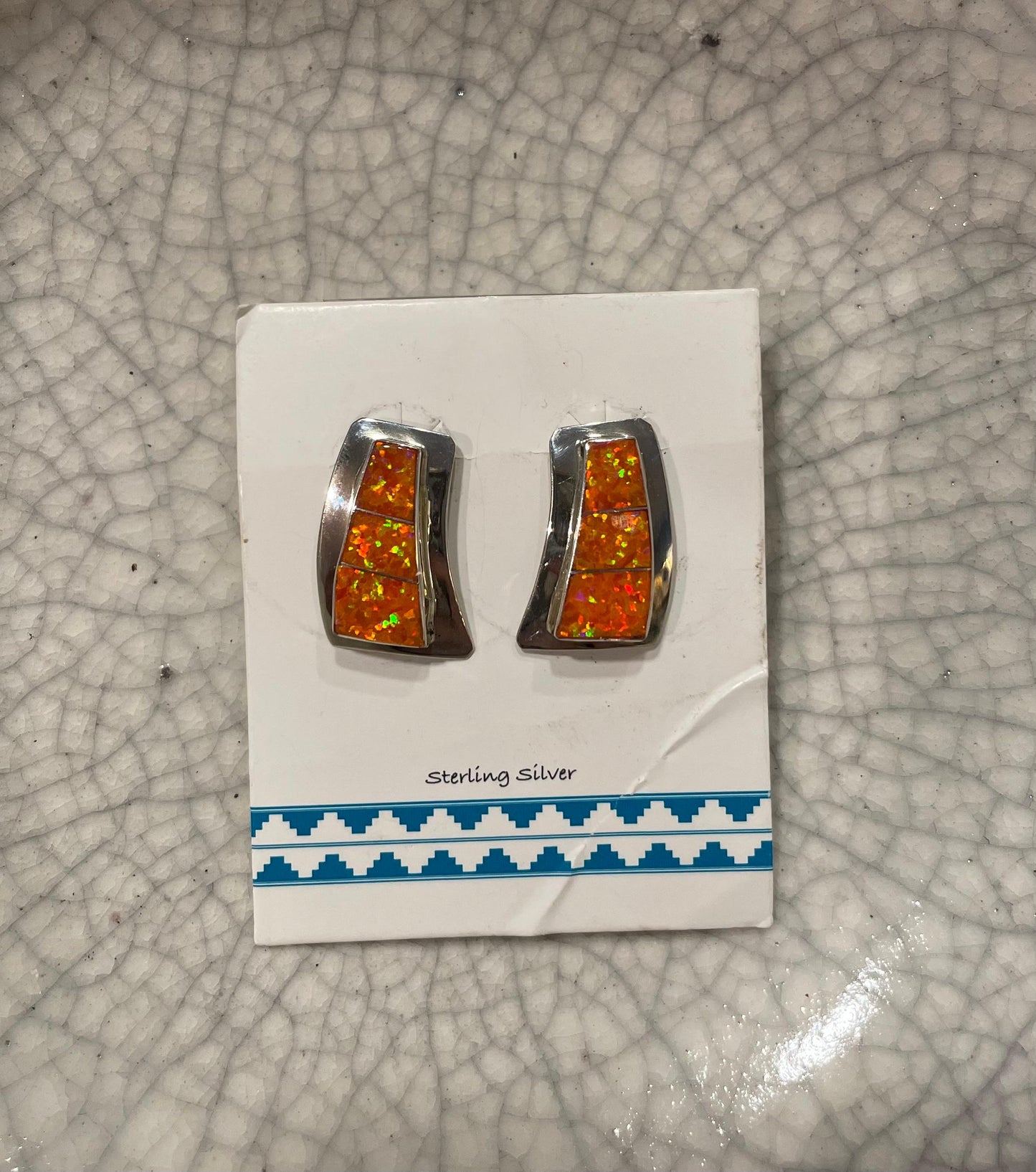 Synthetic Opal Earrings