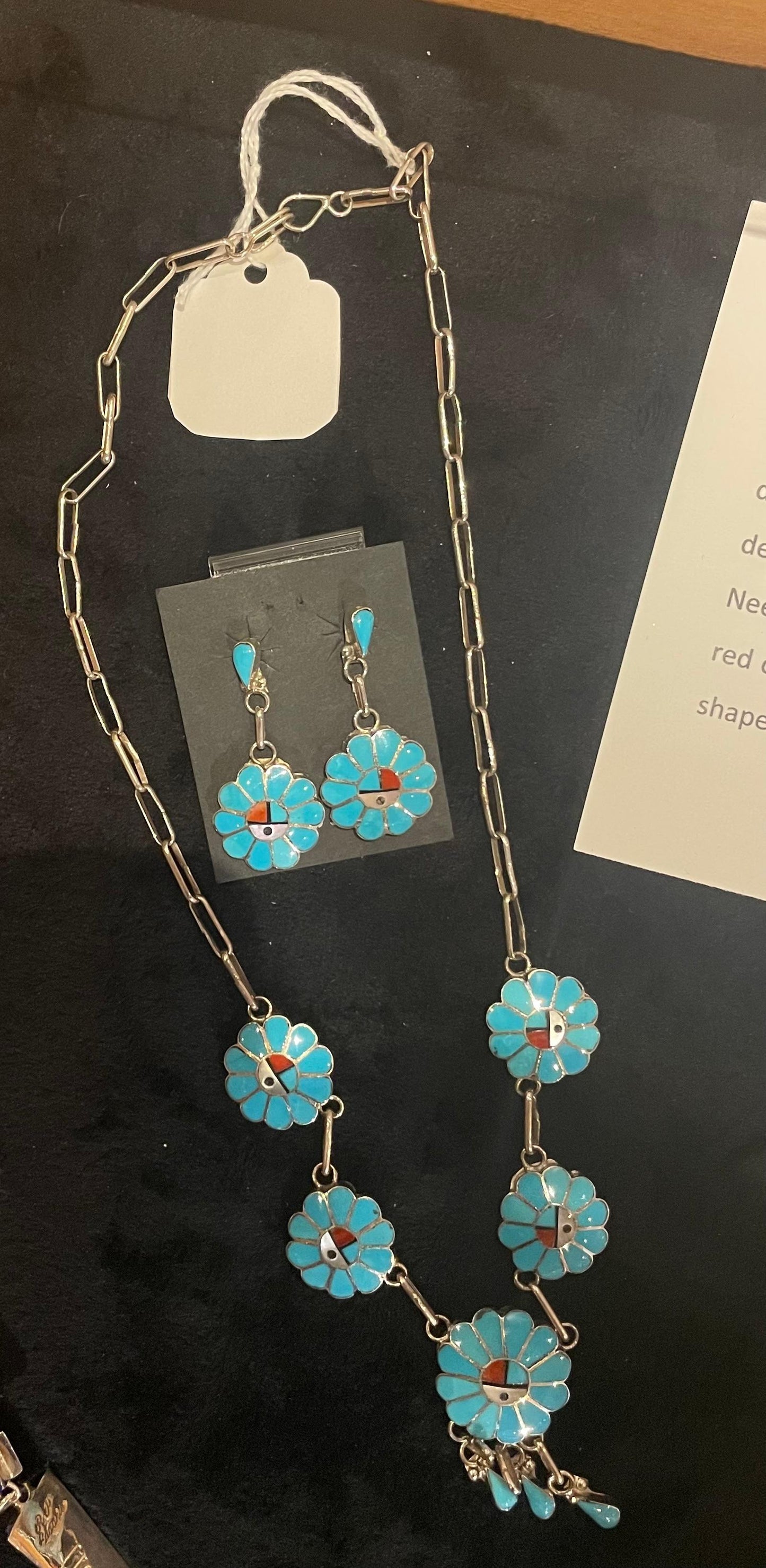 Zuni Necklace with Earrings Set