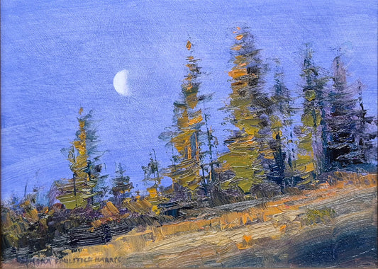 Sandra Harris "Moonset in the Pines"