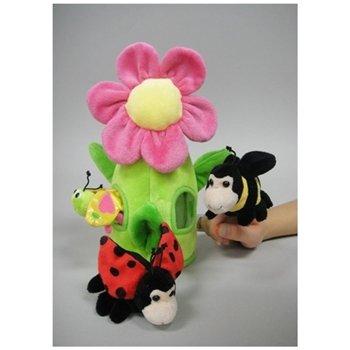 Pink Flower Finger Puppet Hut