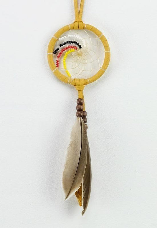 Dream Catcher Yellow with Crystal and Beads 2