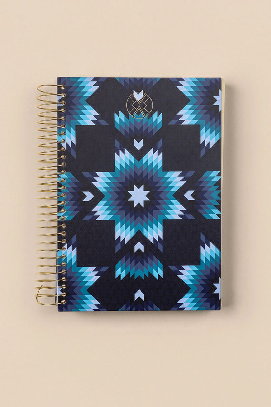B.Yellowtail Star Quilt Notebook - Navy