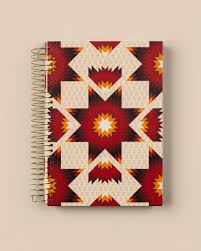 B.Yellowtail Star Quilt Notebook - Red