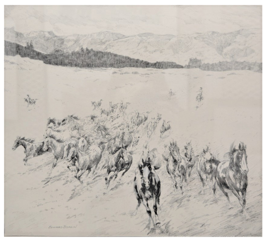 Wild Horse Roundup Print
