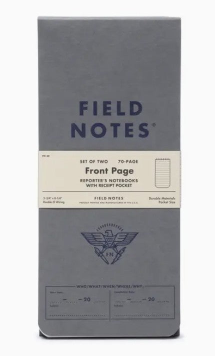 Field Notes Front Page Reporter's Notebook (2-Pack)