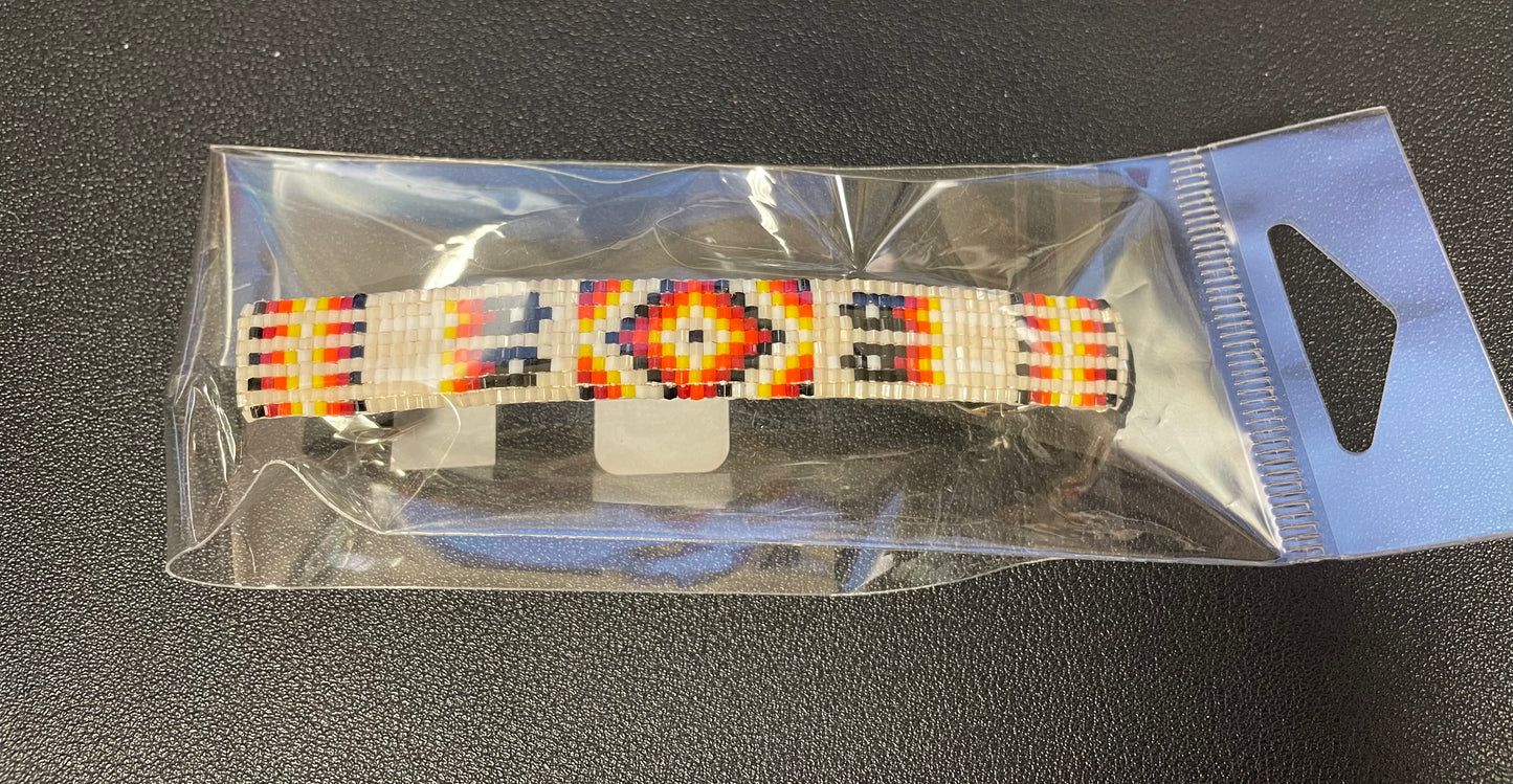 Large Navajo Beaded Hair Barrette