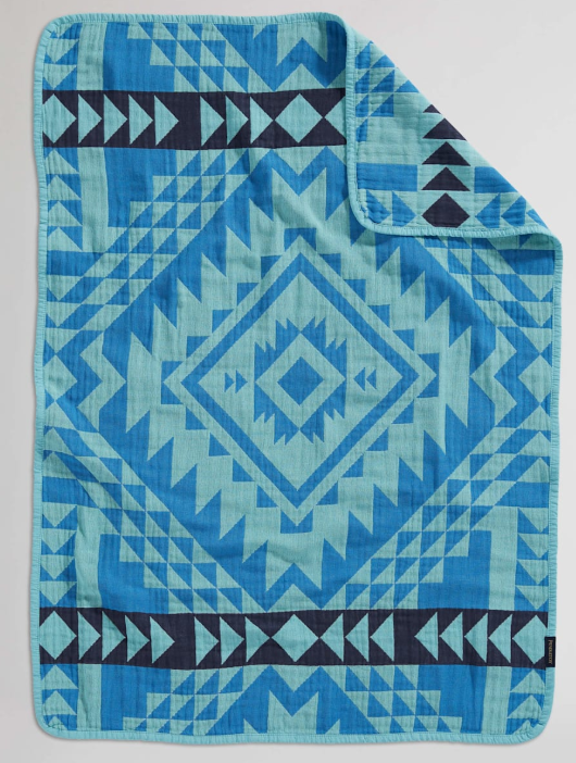 Pendleton Woven Baby Blanket Ocean Smith Rock – The Brinton Museum Store