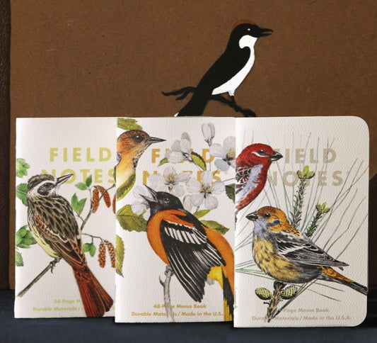 Field Notes Birds and Trees of North America 48-Page Memo Books Pack B: Pine Grosbeak, Baltimore Oriole, Sulphurbelly Flycatcher (3-Pack)
