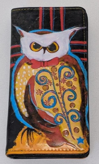 Shag Wear Cedar Paddle Owl Bow Tie Wallet Large