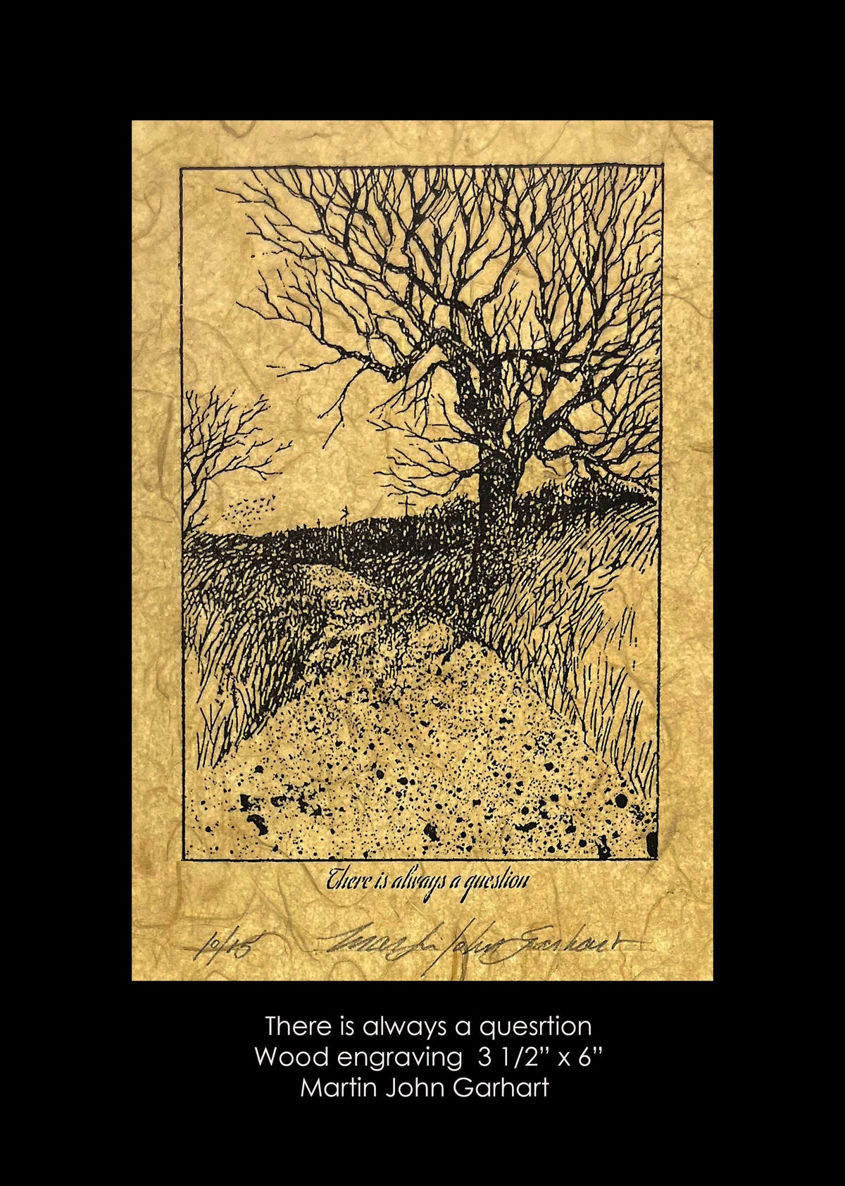 Martin John Garhart "There is always a question"